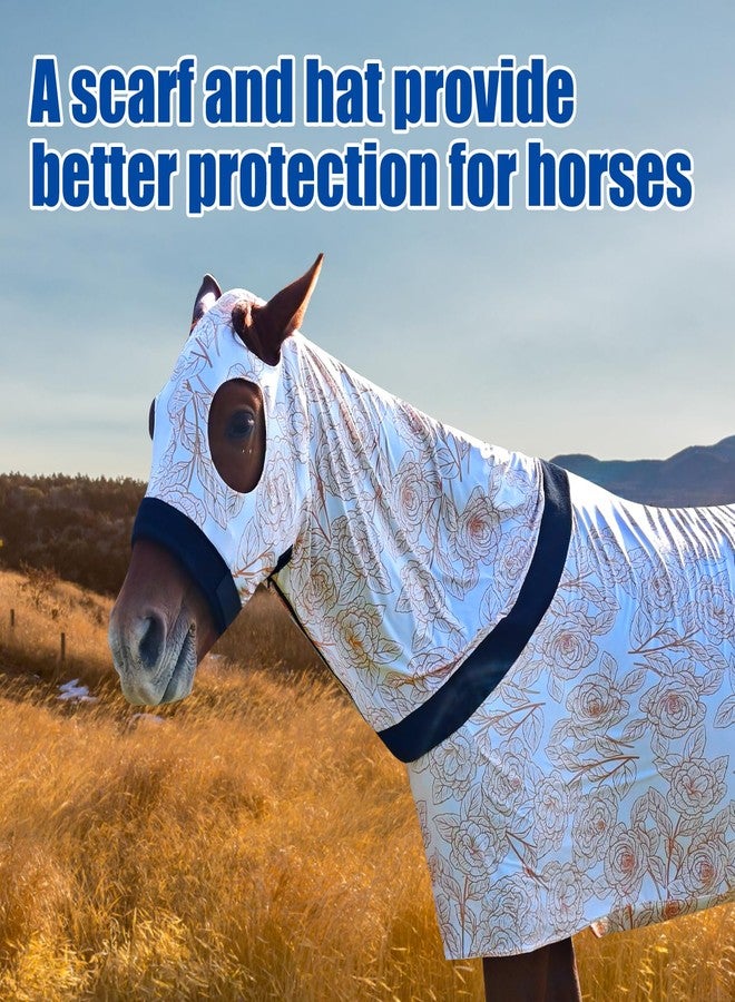 Paloura Stretch Spandex Full-Body Horse Sheet with Zipper Hood and Belly Wrap | Comfort Horse Slinky Full Body(56-65Inch，White,L - Image 5